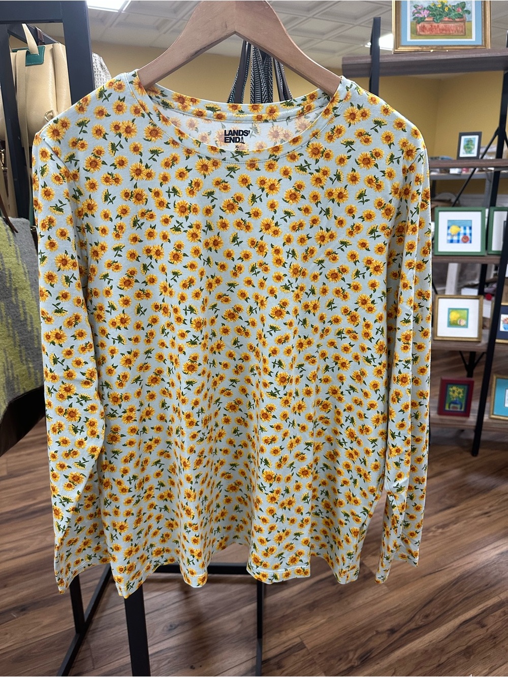 Land’s End Sunflower Print Longsleeve T-shirt
